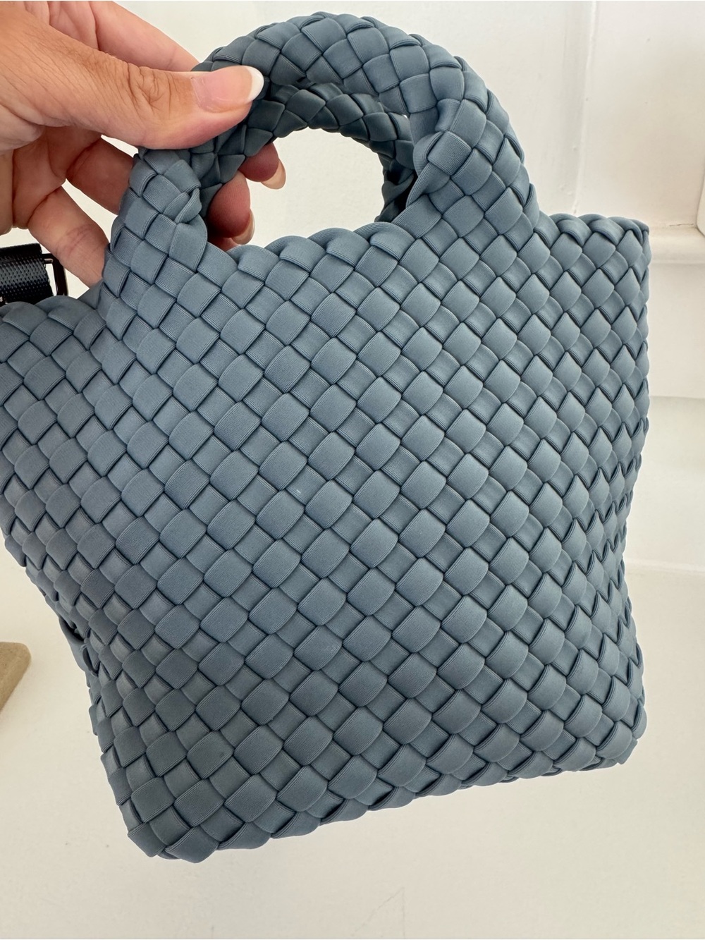 Naghedi Blue Woven Tote Bag - Picture 7 of 16